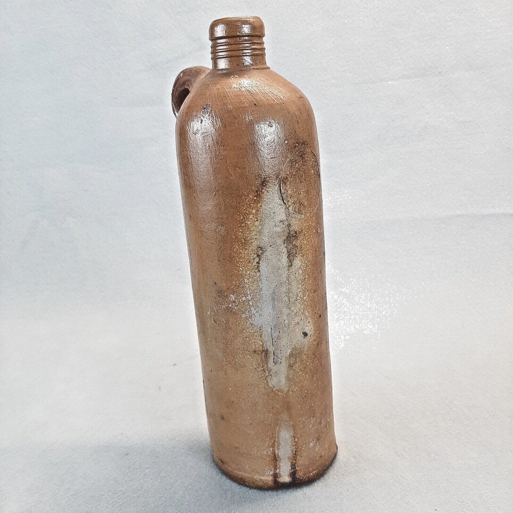 Selters Nassau Antique German Salt Glazed Stoneware Mineral Water Bottle Brown